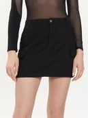 Spódnice - ONLY Spódnica mini Malfy-Caro 15310982 Czarny Regular Fit - miniaturka - grafika 1