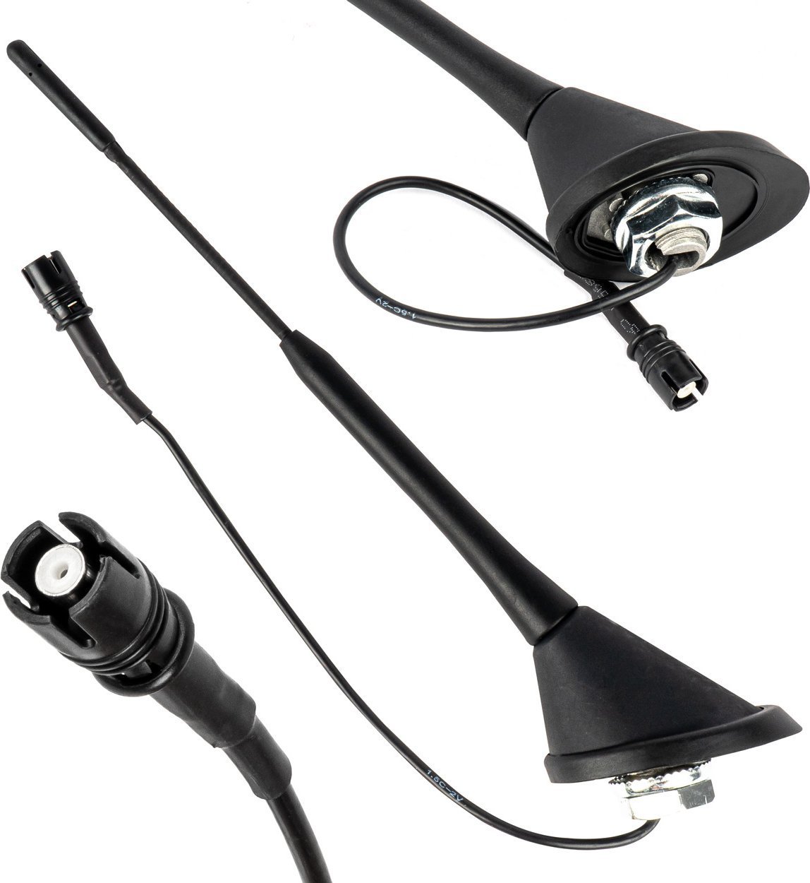 AMIO Antena samochodowa uniwersalna bat maszt ze wzmacniaczem raku-2 ant10 amio-04154