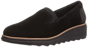 Clarks Damskie sneakersy Sharon Dolly, Black Suede W Dark Tan Welt, 37.5 EU - Sneakersy damskie - miniaturka - grafika 1