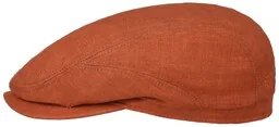 Belfast Linen Summer Flat Cap by Stetson, pomarańczowy-czerwony, 61 cm - Czapki męskie - miniaturka - grafika 1