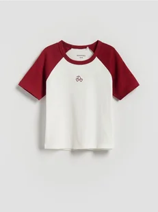Reserved - T-shirt z wypukłym nadrukiem - wielobarwny - Koszulki dla dziewczynek - miniaturka - grafika 1