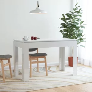 vidaXL Stół na wysoki połysk, biały, 120x60x76 cm, płyta wiórowa - Stoły - miniaturka - grafika 1