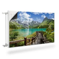 Dekoracje domu - Osłona MAGNETYCZNA Grzejnika Górskie Jezioro 3D Krajobraz Natura 110cm x 60cm - miniaturka - grafika 1