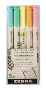 Marker Mildliner Fluorescent 5 kolorów - Markery do tablic - miniaturka - grafika 2