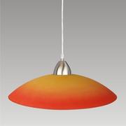 Lampy sufitowe - Prezent Lampa wisząca PLATE chrom/ pomarańczowy - miniaturka - grafika 1