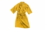 Szlafroki damskie - Szlafrok Gofrowany Musztardowy Xxl Bawełniany Kimono Gofer - miniaturka - grafika 1