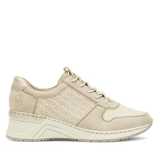 Sneakersy Rieker N4368-62 Beżowy - Sneakersy damskie - miniaturka - grafika 1