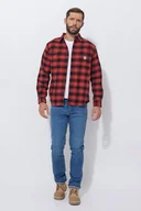 Odzież trekkingowa męska - Koszula flanelowa w kratę Carhartt Rugged Flex Midweight R81 Red Ochre - miniaturka - grafika 1