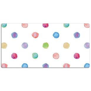 Podkładka na całe biurko Kolorowe geometryczne kropki 120x60 cm - Podkładki na biurko - miniaturka - grafika 1
