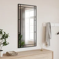 Lustra - vidaXL Lustro ścienne, czarne, 50x100 cm, prostokątne, żelazo - miniaturka - grafika 1