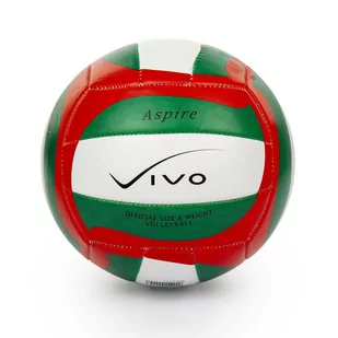 Piłka siatkowa Vivo Aspire zielono-czerwono-biała - Siatkówka - miniaturka - grafika 1