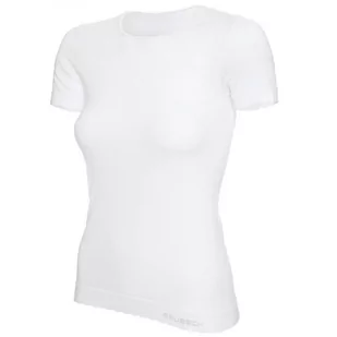 Damska koszulka termoaktywna Brubeck Women's T-Shirt SS Comfort Cotton | White XL - Koszulki i topy damskie - miniaturka - grafika 1