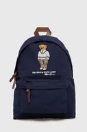 Plecaki - Polo Ralph Lauren plecak bawełniany męski kolor granatowy duży z aplikacją - miniaturka - grafika 1