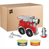 Masy plastyczne - Play-Doh wóz strażacki plus 2 tuby F0649 - miniaturka - grafika 1