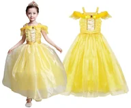 Stroje karnawałowe - Strój Przebranie Sukienka Bella 110/116 - miniaturka - grafika 1
