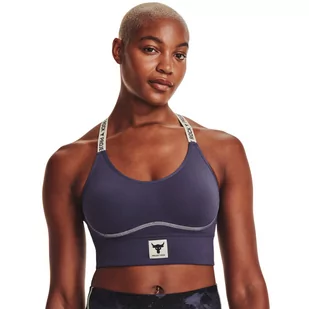 Biustonosz treningowy UNDER ARMOUR Project Rock Infinity Mid Sports Bra - grafitowy - Bielizna sportowa damska - miniaturka - grafika 1