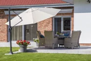 Parasol ogrodowy Roma 350 cm Grey / Ecru z podstawą