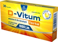 Witaminy i minerały - D-Vitum Forte 1000 j.m. 30 kapsułek - miniaturka - grafika 1
