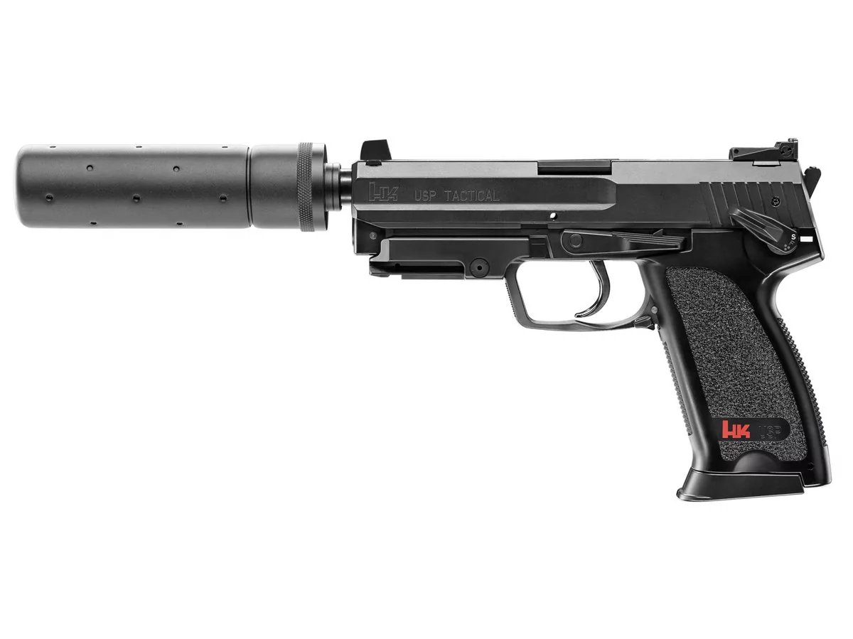 Heckler&Koch Pistolet ASG USP Tactical elektryczny z tłumikiem 2.