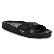 Klapki i japonki męskie - Pepe Jeans Klapki męskie Black czarne-43 - miniaturka - grafika 1