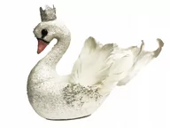 Ozdoby bożonarodzeniowe - Figurka Świąteczna Ozdobna Łabędź Biały 17 Cm - miniaturka - grafika 1