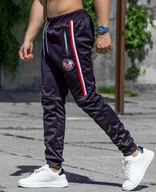 Spodnie męskie - Spodnie męskie dresowe granatowe Recea - miniaturka - grafika 1