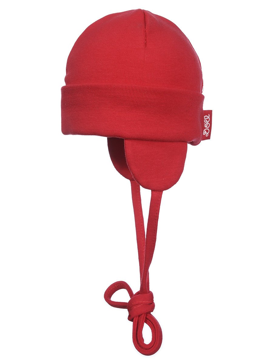 Dziecięca czapka wiązana z dżerseju czerwona Doll r.39