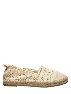 Foreverfolie Espadryle w kolorze beżowym - Espadryle damskie - miniaturka - grafika 1