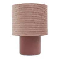 Lampy stojące - Biała lampka nocna stołowa welurowa - A339 Sonelo - miniaturka - grafika 1