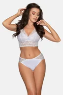 Komplety bielizny - Figi damskie z koronką Babell kod 182 białe  S - miniaturka - grafika 1