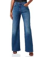 Spodnie damskie - Pinko Wanda Wide Leg Denim Comfort B Dżinsy damskie, Pjo_pranie Średni Jasny, 24 - miniaturka - grafika 1