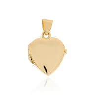 Wisiorki - Złota zawieszka puzderko serce pr. 585 - miniaturka - grafika 1
