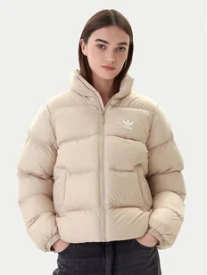 adidas Kurtka zimowa adicolor JX2947 Beżowy Regular Fit - Kurtki damskie - miniaturka - grafika 1