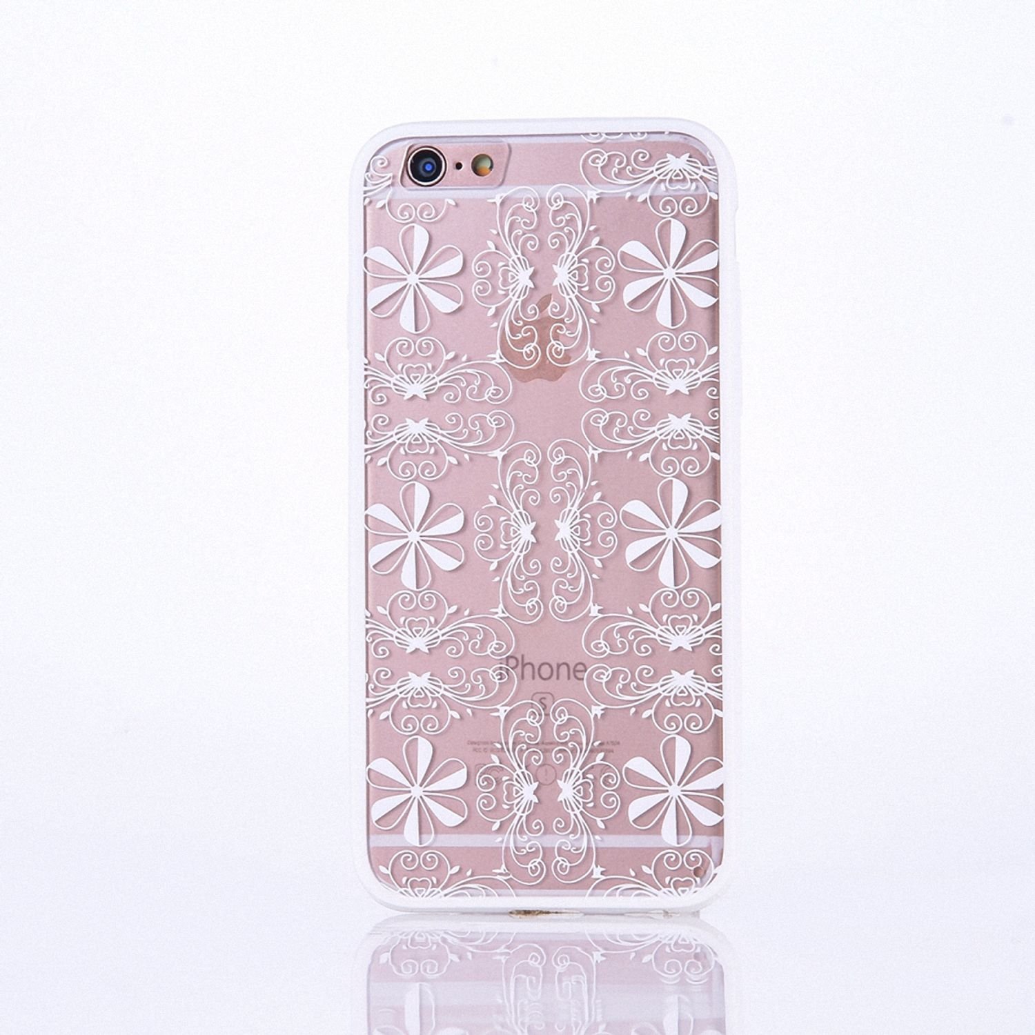 Etui na telefon komórkowy Mandala do Apple iPhone 6s Plus Etui ochronne z motywem ornamentów Etui na telefon Bumper Biały