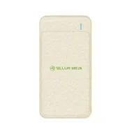Powerbanki - Tellur Green PD103 Power Bank 10000mAh, 2xQC3.0 + PD 18W, cream - miniaturka - grafika 1