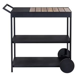 Barek na kółkach z blatem z drewna akacjowego 40x80 cm Miro – Wenko - Wózki kuchenne - miniaturka - grafika 1