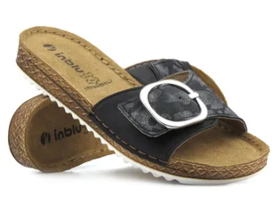 Klapki damskie z klamrą - INBLU 30,czarne - Inblu - Klapki i japonki damskie - miniaturka - grafika 1