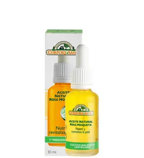 Olejek z dzikiej róży do twarzy Corpore Sano Aceite Natural Rosa Mosqueta 30 ml Bio (8414002086986) - Olejki do mycia twarzy - miniaturka - grafika 1