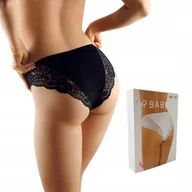 Majtki damskie - Majtki Babell 118 - Bawełna Koronka - CZARNE - XL - miniaturka - grafika 1
