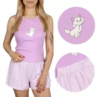 Piżamy damskie - Kotka Marie Disney Damska piżama na ramiączka, letnia, bawełniana piżama XXS - miniaturka - grafika 1