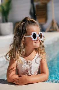 Elle Porte okulary przeciwsłoneczne dziecięce Bellis kolor biały - Okulary dla dzieci - miniaturka - grafika 1