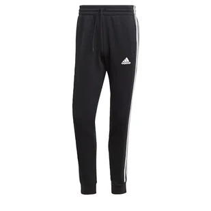 adidas Męskie spodnie Essentials Polarowe 3 paski ze zwężanymi mankietami - Spodenki męskie - miniaturka - grafika 1