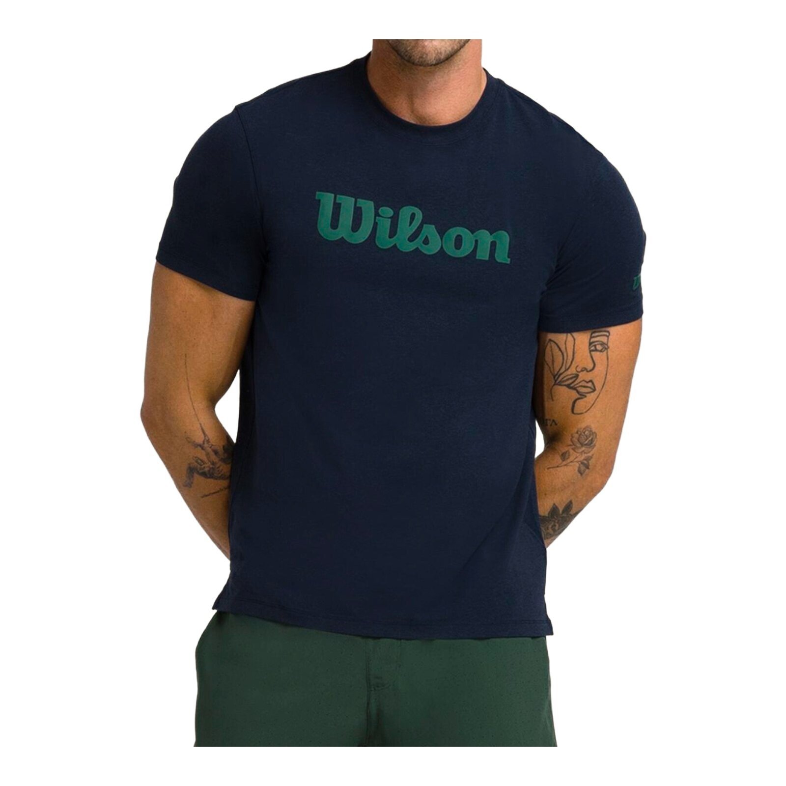 Koszulka męska Wilson Easy Street Tee Classic Navy/Field Green XL