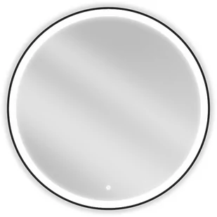 Mexen Esso lustro łazienkowe podświetlane, okragłe 90 cm, LED 6000K, antypara, rama czarna - 9825-090-090-611-70 - Lustra - miniaturka - grafika 1