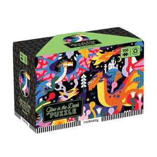 Mudpuppy Puzzle świecące w ciemności Smoki 100 elementów 5+ - Puzzle - miniaturka - grafika 1