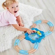 Zabawki kreatywne - Hape Wooden rails underwater world train - miniaturka - grafika 1