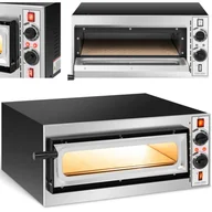 Piece, kotły i płyty grzejne gastronomiczne - Royal Catering Piec do pizzy - jednokomorowy - pizza 32 cm - okienko - RC-POB140GL - 3 lata gwarancji/ RC-POB140GL - miniaturka - grafika 1