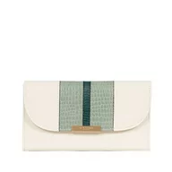 Portfele - Hexagona Długi portfel 2 w 1 1 - kompatybilny z kartami kredytowymi, CNI, prawem jazdy, paszportem i szarą kartą - dla kobiet - Kolekcja Gai, Kość słoniowa/Wielokolorowy, Taille unique - miniaturka - grafika 1