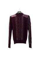 Dresy damskie - Maglia Donna TRASH AND LUXURY con inserti in pelle e borchie - miniaturka - grafika 1