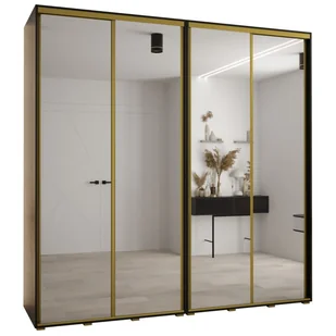 Szafa przesuwna z lustrem wysoka Davos 2 240 głębokość 60 cm wysokość 235,2 cm - Szafy - miniaturka - grafika 1